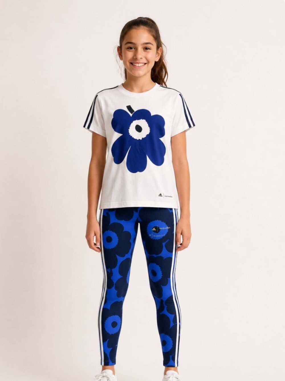 Adidas x Marimekko Matching Workout Set - T-Shirt & Fleece Pants Combo